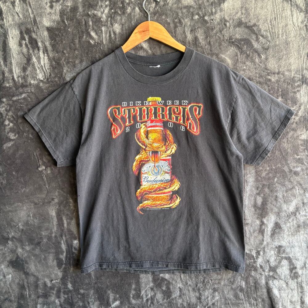 Vintage 2006 Sturgis Biker Budweiser T-Shirt